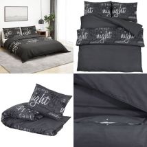 Ensemble de housse de couette Noir 140x200 cm Coton - Housses De Couette - Literie - Drap Housse - Linge De Lit - Coton - Home & Living