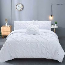Ensemble de housse de couette en pin blanc Tuck 3 pièces ensemble de housse de couette imprimé couette pour maison hôtel Collection 200x200cm - RW