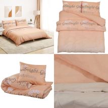 Ensemble de housse de couette rose 140x200 cm Coton - Housses De Couette - Linge De Lit - Literie - Coton - Housse De Couette Rose - Home & Living