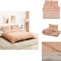 Ensemble de housse de couette rose 260x220 cm Coton - Housses De Couette - Linge De Lit - Literie - Coton - Housse De Couette Rose