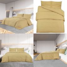 Ensemble de housse de couette Taupe 135x200 cm Coton - Housses De Couette - Linge De Lit - Literie - Drap Housse - Set De Draps - Home & Living