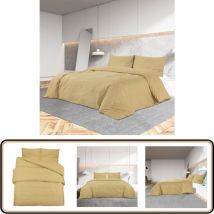 Ensemble de housse de couette Taupe 135x200 cm Coton - Housses De Couette - Linge De Lit - Literie - Drap Housse - Set De Draps
