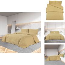 Ensemble de housse de couette Taupe 135x200 cm Coton - Housses De Couette - Linge De Lit - Literie - Drap Housse - Set De Draps