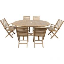 Ensemble de jardin en teck premium salia 4 à 8 places Ballea