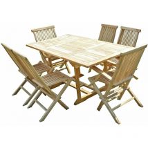 C&l Jardin - Ensemble salon de jardin en teck serang 4 chaises 2 fauteuils