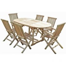 C&l Jardin - Ensemble salon de jardin en teck solo 4 chaises 2 fauteuils