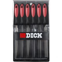 F.dick - Ensemble de limes à clés Dick 6 pièces. Limes d'atelier 100 mm pour acier fer métal non ferreux