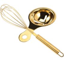 Ensemble de mélangeur à œufs en acier inoxydable, fouet à œufs manuel, séparateur de jaune d'œuf et de blanc, mélangeur à œufs de cuisine