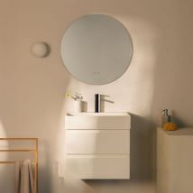 Ensemble de meuble de salle de bain en bois et placage de frêne avec lavabo intégré Ona SKLUM