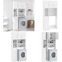 Ensemble de meuble pour machine à laver Blanc Bois d'ingénierie - ensemble de meuble pour machine à laver - ensembles de meuble pour machine à laver