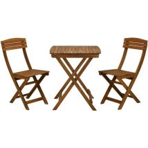 Ensemble de meubles de balcon en bois d'acacia