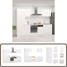 Vidaxl - Ensemble de meubles de cuisine 7 pcs Blanc Aggloméré - Meuble De Cuisine - Ensemble De Cuisines - Armoire De Cuisine - Rangements Cuisine
