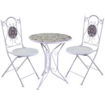 Vacchetti - Ensemble de meubles de jardin Blanc en Métal mod. Frigole