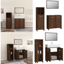 Ensemble de meubles de salle de bain 3 pcs Chêne marron - Meuble De Salle De Bain - Ensemble Meuble Salle De Bain - Ameublement Salle De Bain