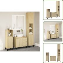 Vidaxl - Ensemble de meubles de salle de bain 3 pcs chêne sonoma - Meuble De Salle De Bain - Ensemble Meuble Salle De Bain - Armoire Salle De Bain