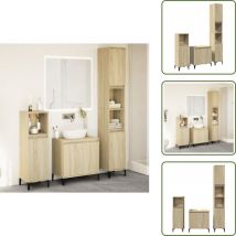 Vidaxl - Ensemble de meubles de salle de bain 3 pcs chêne sonoma - Meuble De Salle De Bain - Ensemble Meuble Salle De Bain - Armoire Salle De Bain