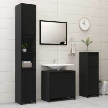 Design In - Ensemble de meubles de salle de bain 4 pcs Noir Aggloméré CFW33625