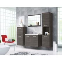 Bratex - Ensemble de meubles de salle de bain malo, ensemble de meubles de salle de bain, lavabo inclus, couleur cave à vin