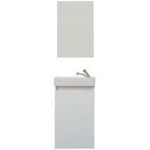 Epikasa - Ensemble de Meubles de Salle de Bains Champ, mdf, Mélamine, Blanc, 39x60x21 cm