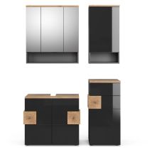 Vicco - Ensemble de meubles de salle de bain Eden, Anthracite, 4 parties