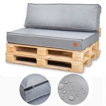 Blomster - Ensemble de meubles Europalette 120x80+120x40 gris clair