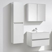 Stano. - Ensemble de meubles salle de bain design siena largeur 80 cm blanc laqué
