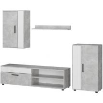 Vicco - Meuble-paroi Berno, Béton, Lot de 4