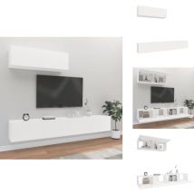 Vidaxl - Ensemble de meubles tv 3 pcs Blanc Bois d'ingénierie - Meuble Tv - Meuble Tv Mural - Ensemble Meuble Tv - Meuble Tv Blanc - Meuble Tv En Bois