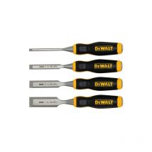 Jeu de ciseaux et de burins (4 pièces, lame laquée de acier au carbone) - Dewalt