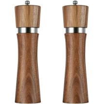 Ensemble De Moulins À Sel Et À Poivre-ensemble De Salière Et Poivrière En Bois-broyeurs Grossiers Réglables 8 Pouces Boîtes De Deux Couleurs