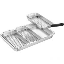 Ensemble de paniers de barbecue, panier de barbecue en acier inoxydable, panier de légumes pour barbecue, panier de barbecue, poêle à