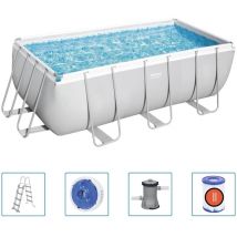 Bestway - Ensemble de piscine en acier rectangulaire 412x201x122 cm