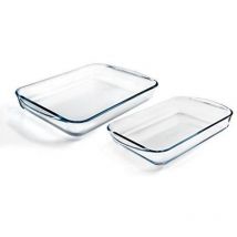 Set de 2 plats 35x23 cm et 40x27 cm - Pyrex