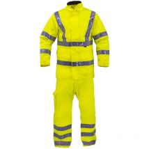 Ensemble de pluie veste et pantalon haute visibilité imperméable Tex Light Taille - l Jaune