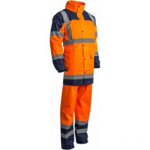 Ensemble de pluie de travail haute visibilité hydra - Orange Fluo 2XL - 54/56