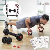 Innovagoods - Ensemble de Poids Réglables6 en 1 avec Guide d'Exercices Sixfit