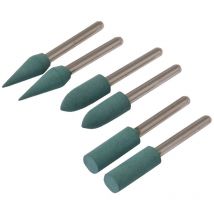 Jeu de 6 polissoirs en caoutchouc tige ø 3,1 mm Silverline 719801