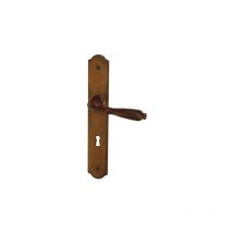 Brionne - Ensemble de porte Espalion Fer rouillé ciré - Clé i - 1019442RO