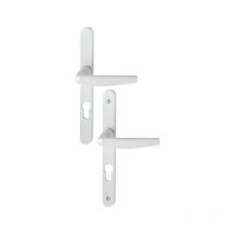 Ensemble de porte-fenêtre plaque étroite Atlanta 1530/300LMSGL Hoppe 195mm Blanc 9010 Clé i Entr.92 C.8 - ép.68/77 - 3303841