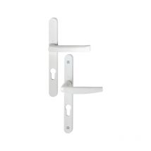 Ensemble de porte-fenêtre plaque étroite Atlanta 113KH/300LMSGL/1530 Hoppe Saillie réduite 195mm Blanc 9010 Clé i Entr.92 C.8 - ép.78/87 - 3464556
