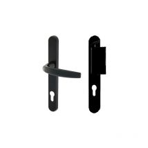 Ensemble de porte palière plaque étroite aileron Atlanta Hoppe 554/3346/1530 Noir 9714 - Clé i - ent.8/92 56/70 - 2354620