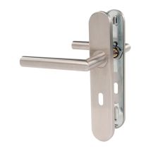 Ensemble de porte sur plaque - Clé l - Inox brossé Exem