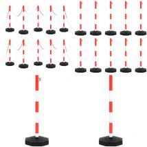 Ensemble de poteaux à chaîne avec chaîne en plastique 10 m - ensemble de poteaux à chaîne - ensembles de poteaux à chaîne - Home & Living