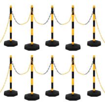 Maisonchic - Ensemble de poteaux à chaîne avec chaîne en plastique 10 m QOI37314 design in