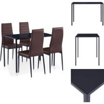 Vidaxl - Ensemble de salle à manger 5 pcs Marron - Table à Manger - Ensemble Repas - Meuble Salle à Manger - Mobilier Dining Room - Set Table Et