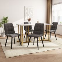 Redom - Ensemble de salle à manger (5 pièces), table à manger avec 4 chaises, ensemble de table de cuisine moderne, table de cuisine 140 × 80 cm avec
