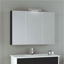 Allstone - Armoire avec miroir de salle de bains 9 couleurs disponibles et 4 tailles. Graphite 120 cm