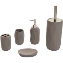 Ensemble de salle de bains 5 pièces HHG-238, accessoires de salle de bains, céramique, gris