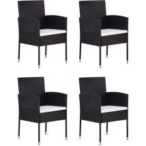Les Tendances - inlife Ensemble de salle à manger de jardin 5 pcs Noir