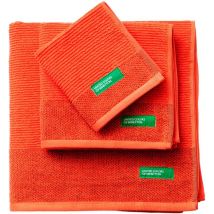 Ensemble de Serviettes de Bain 3PC (Toilette 30x50cm + Mains 50x90cm + Bain 70x140cm) 450GSM 100% Coton Rouge 'Rainbow' - Rouge